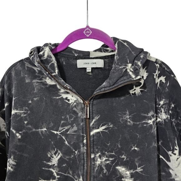 John + Jenn Tie Dye Full Zip Hoodie Sweatshirt - Picture 3 of 8